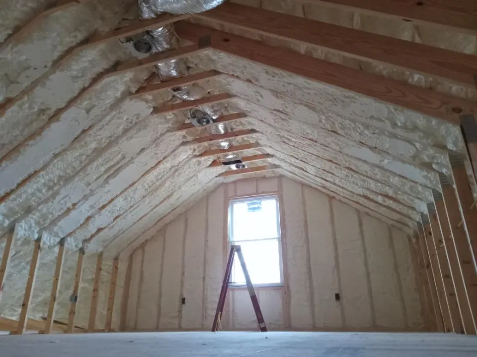 Spray foam roofing application for Crawl Space Insulation project in Artesia